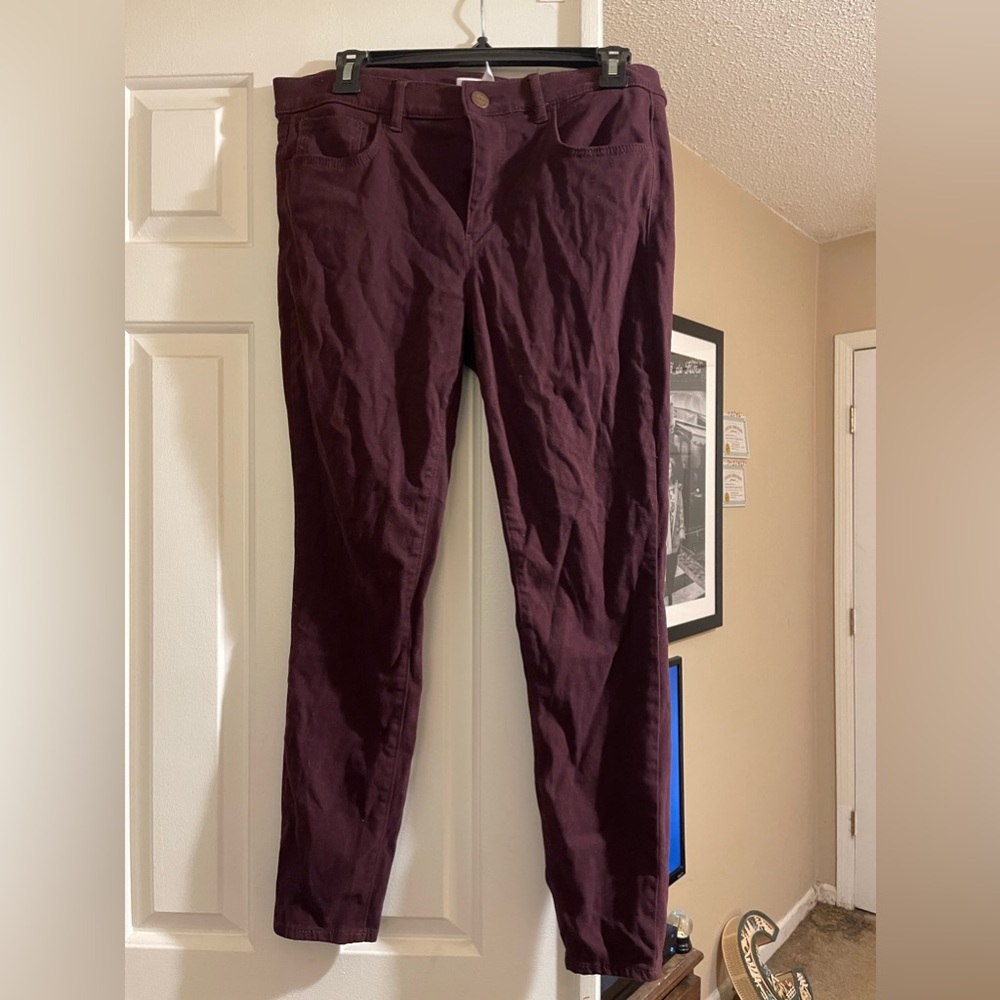 Loft Burgundy skinny Jean 29/8